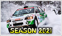 Season 2021: Selected rallyes with Mitsubishi Lancer WRC Step2 rally car